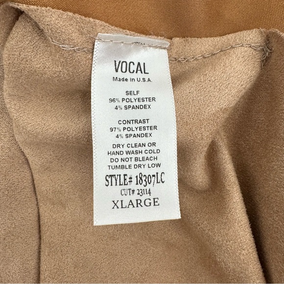 NWT Saint Gil Paris Womens Open Front Duster Coat Women’s XL Tan Side Slits - Picture 6 of 11